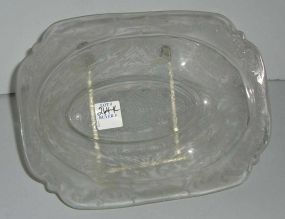 Clear depression oval vegetable bowl