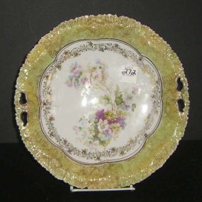 Unmarked Prussia Hand Painted Plate