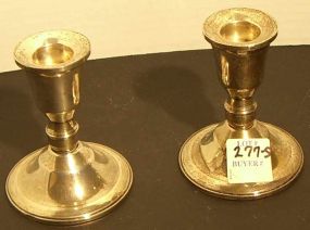 Pair of Sterling Silver Candlestick Holders
