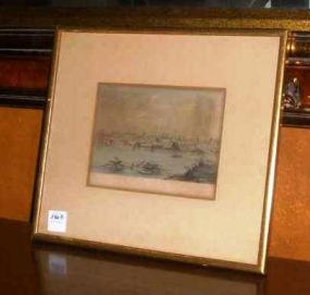 Framed Steel Engraving By Frederick Piercy