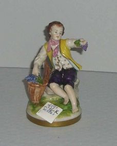 Sitzendorf Small Porcelain Boy Figure