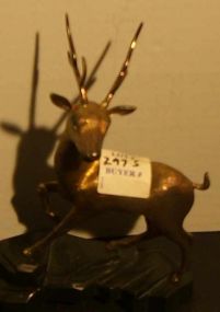 Hand made gold washed sterling silver deer titled 