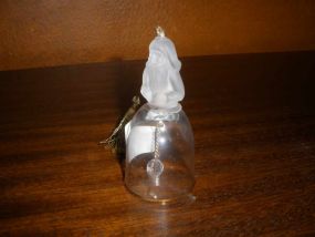 Small Glass Lenox Bell w/Satin Finish