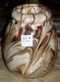 Weller Marbleized Bulbous Vase
