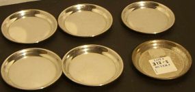 Set of 6 Sterling Silver Butter Pads
