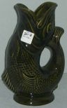 Invento/England Olive Green Fish Pitcher/Vase