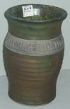 Pottery Vase w/Unglazed Exterior
