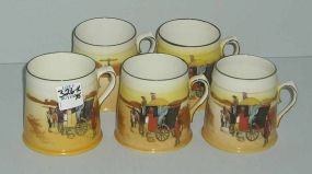 5 Royal Doulton Cups