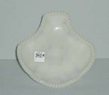 Press Cut White Milk Glass Shell Shaped Dish