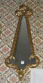 Pair of Gilt Finish Bow Top Accessory Mirrors
