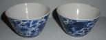 2 Tea Blue and White Cups