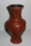 Cinnabar Vase with Landscape of Figures