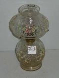 Small Pressed Clear Glass Oil Lamp 