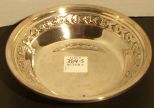 Silver plated dish with floral decoration