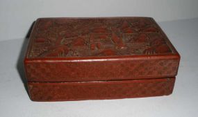 Cinnabar Rectangular Cover Box