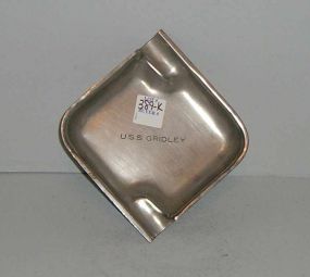USS Gridley Silverplate Ashtray