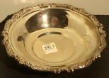 Silver plated bowl w/scalloped rim