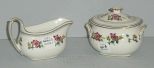 Wedgwood Chinese Flowers Cream and Sugar