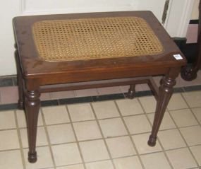 Walnut Cane Seat Stool