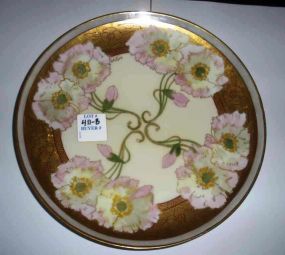 Pickard Plate with Flowers and Gold Trim Artist signed N. Gifford (1903-1910)