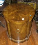 Round Walnut Commode