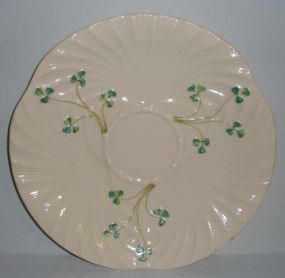 Belleek Green Mark Ireland, Green Shamrock Plate