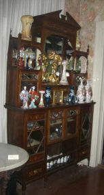 Rosewood Marquetry Edwardian/Sheridan Style Side Cabinet