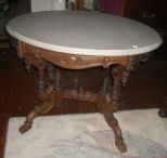 Victorian Oval Mable top Center Table