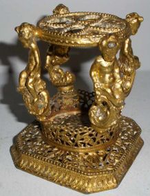 Gilt Metal Pen Holder