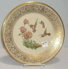 Lenox Boehm Plate w/Rufous Hummingbirds
