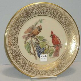 Lenox Boehm Cardinal Bird Plate