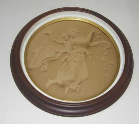 Pair of Victorian Walnut Round Shadow Box Picture Frames