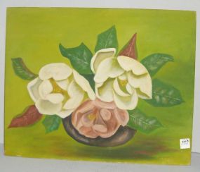 Oil on Artist Board - Group of Magnolias