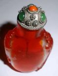 Peking Snuff Bottle with Jewel Stopper