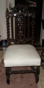 Carved Oak Side Chair