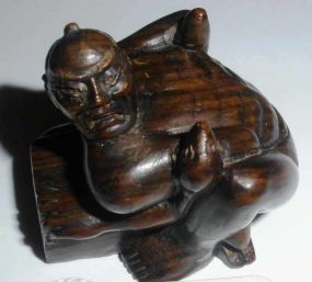 Finely Carved Wooden Netsuke