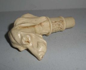 Bakelite Cane Handle, Long Ear Hound Dog