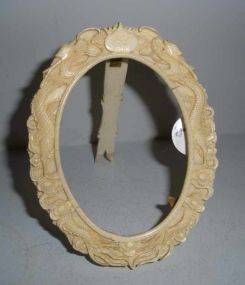 Small Ornate Carved Bone Picture Frame