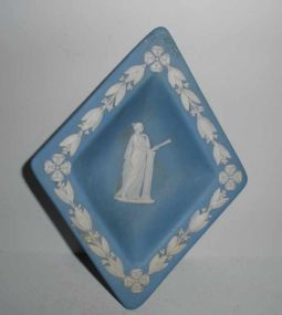 Wedgwood Blue and White Jasperware Diamond Shape