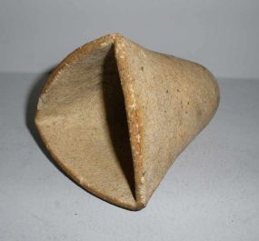 Sandstone Carved Trifold Top Puring Vessel, Crude