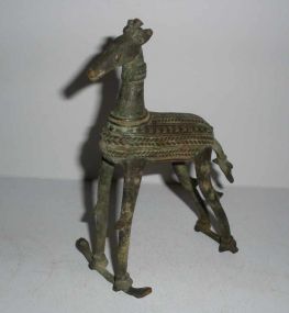 Ancient Bronze Stalistic Antelope