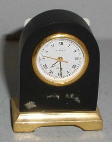 French Gilded Bronze Clock with Alarm