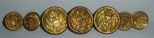 Set of 7 Gold Washed Military Buttons
