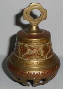 Small Brass Hand Decorated Bell