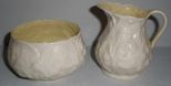 Belleek Cream and Sugar with 4th Green Mark 1946-55.