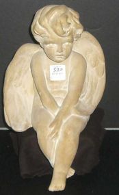 Plaster Seated Angel