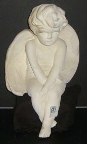 Plaster Seated Angel