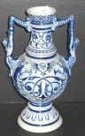 German Stoneware Double Handled Vase