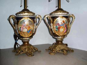 Pair of Old Paris Lamps