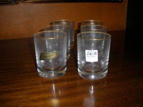 6 Baccarat Crystal Old Fashion Glasses